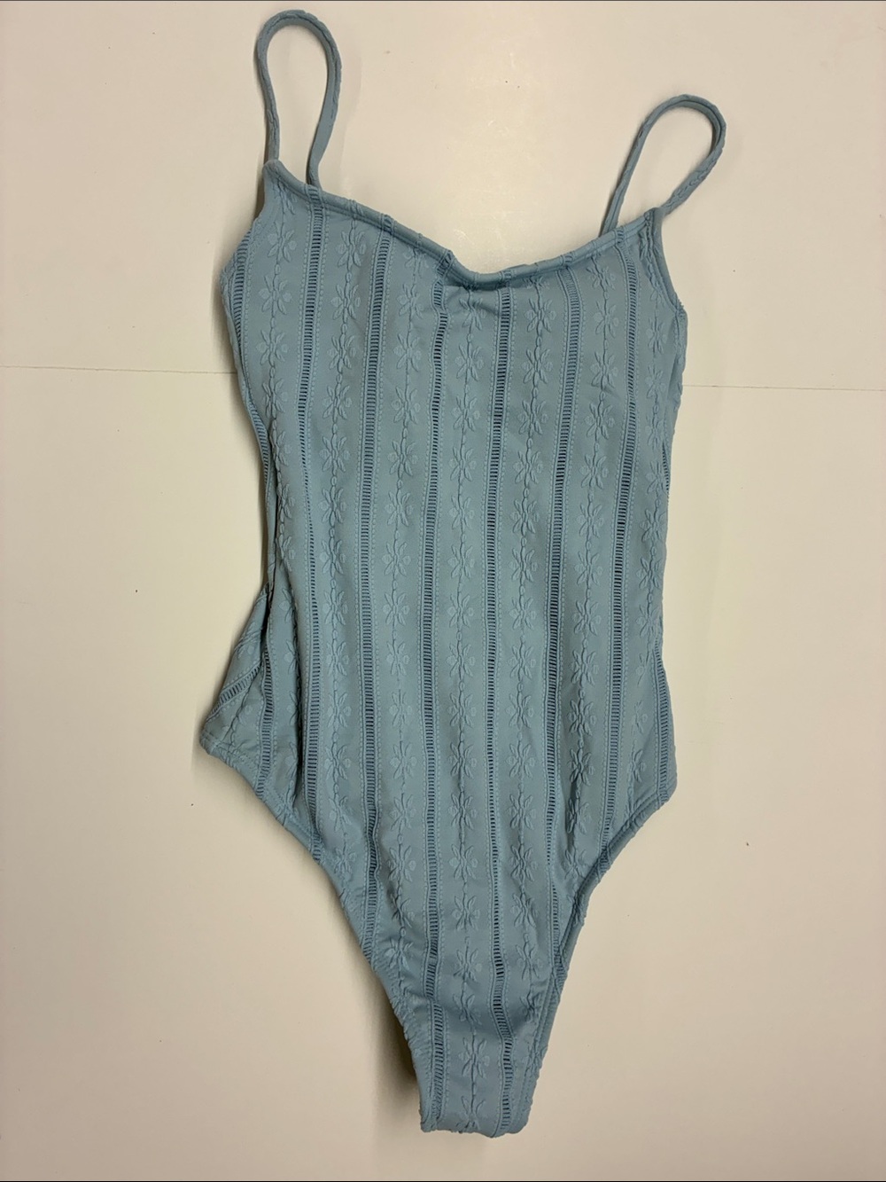 NEW Shade & Shore Ribbed One-Piece Swimsuit with Spaghetti Straps Size
